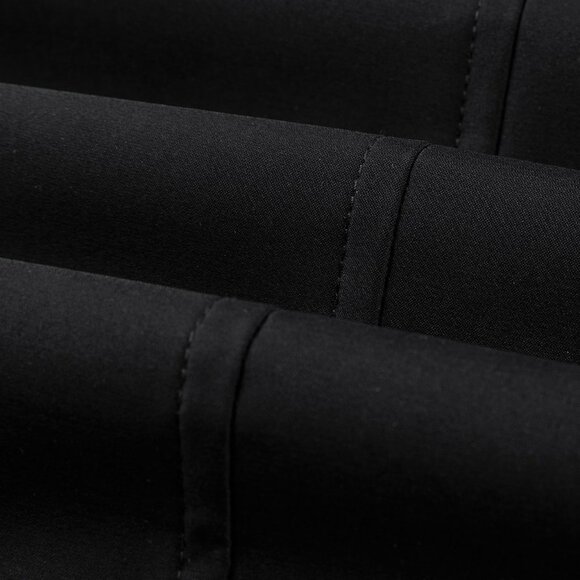 Black Preppy Mens Slant Pockets Button Up Trench Coat - Picture 5 of 7